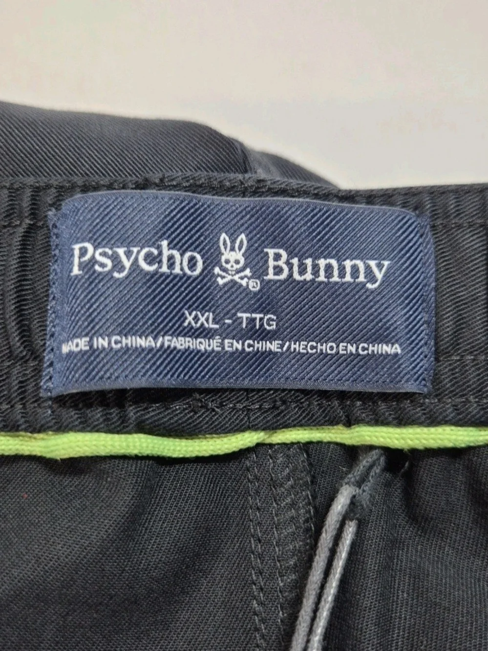 Psycho Bunny Shorts Men’s Size XXL Riviera Elastic Waist Drawstring Black NWT 30